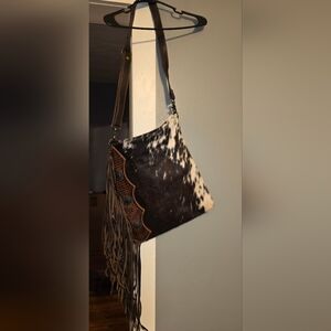 Myra Hazel Tassel Hand-Tooled Tote Bag